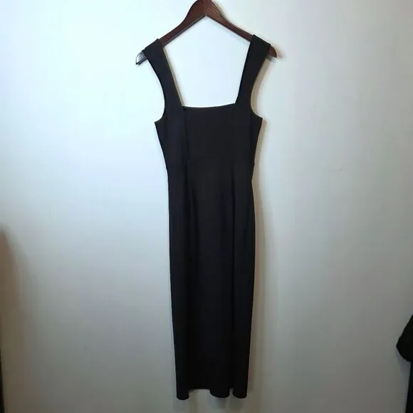 Show Me Your Mumu Black Bodycon Midi Dress Cocktail Sexy Side Slit Size Medium - Picture 9 of 10